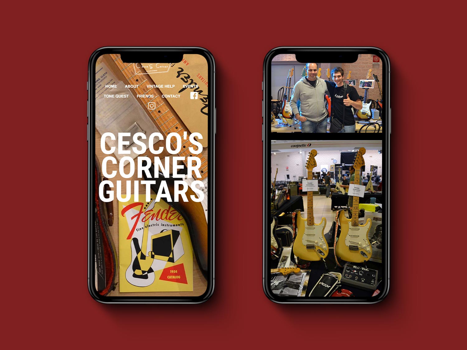 Cesco's Corner Guitars - Web Design
