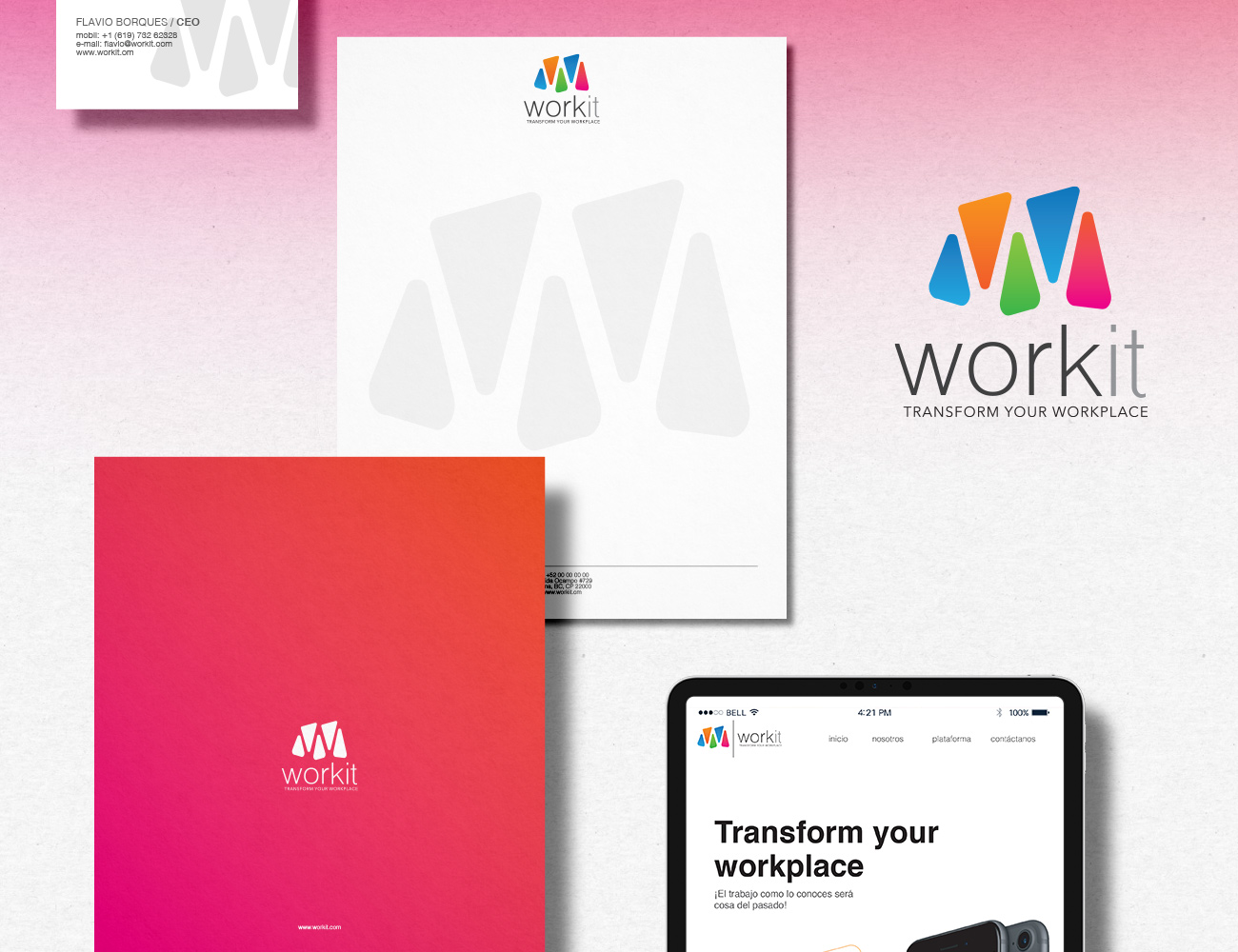 Workit branding, web design, poster art, web content